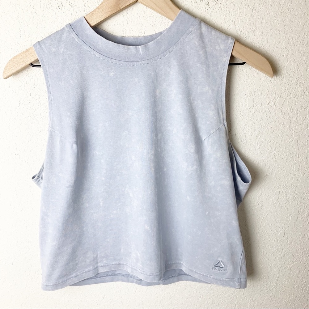 Reebok Studio Washed High Neck Crop Tank Top